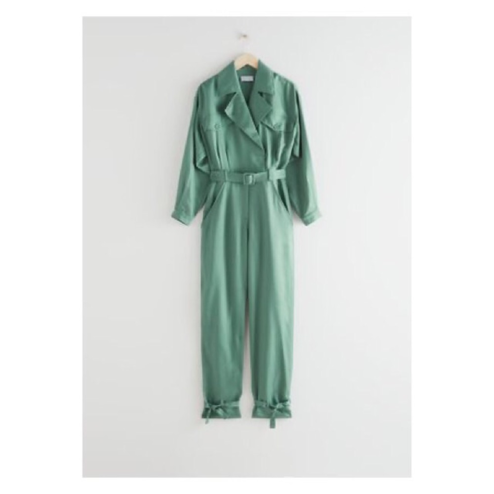 & other stories sage belted jumpsuit